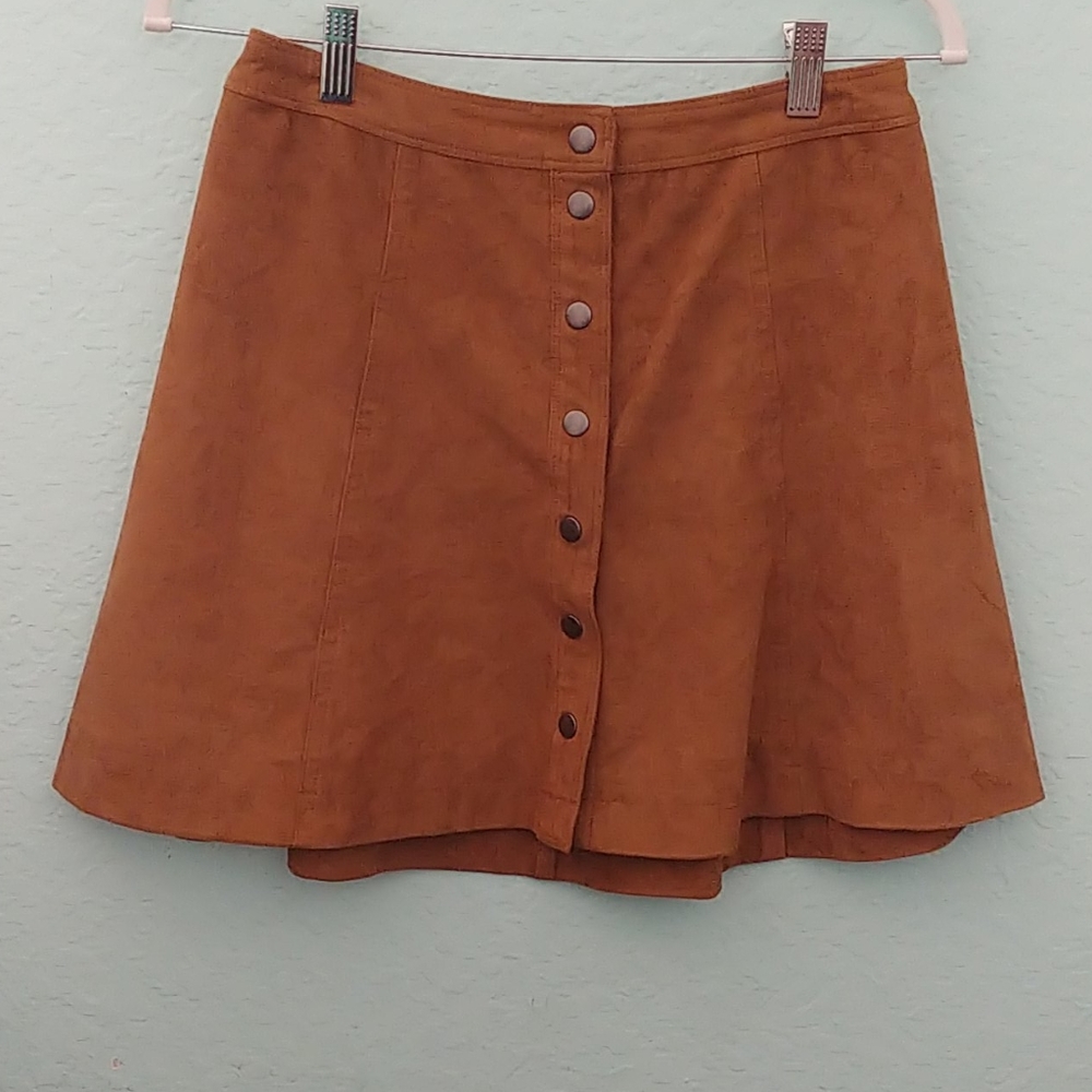 Abercrombie & Fitch brown suede skirt